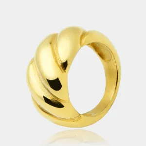 Chunky Baguette Ring (Gold)