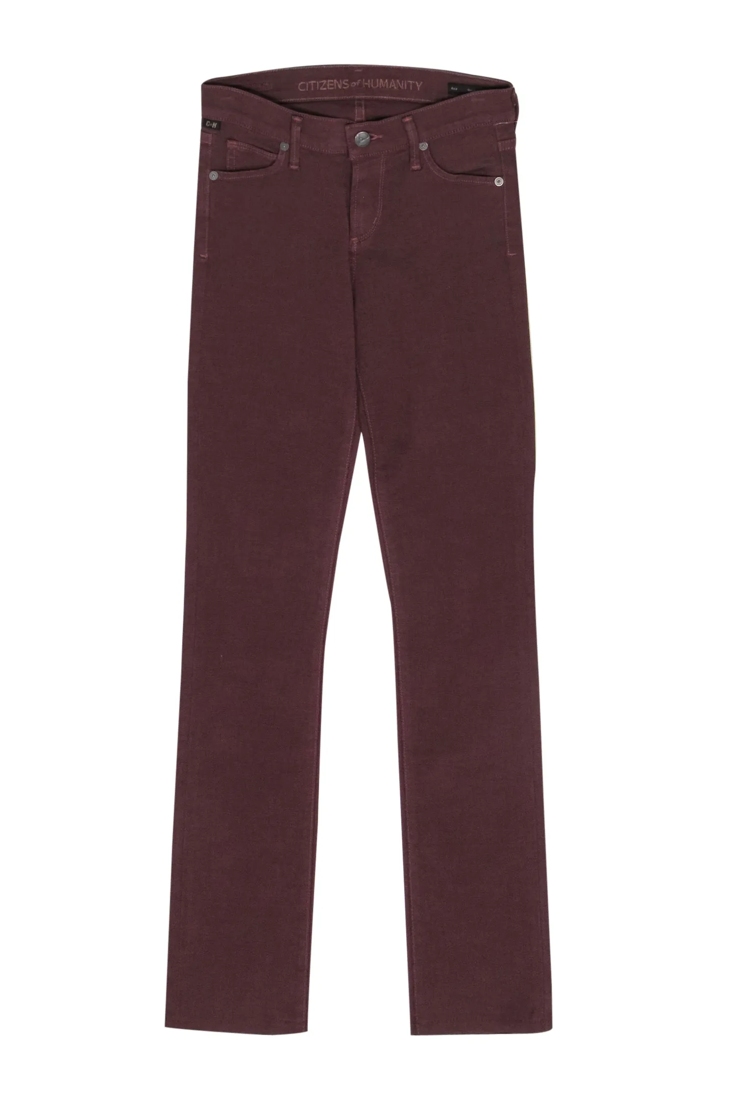 Citizens of Humanity - Burgundy Straight Leg Low Rise "Ava" Jeans Sz 25