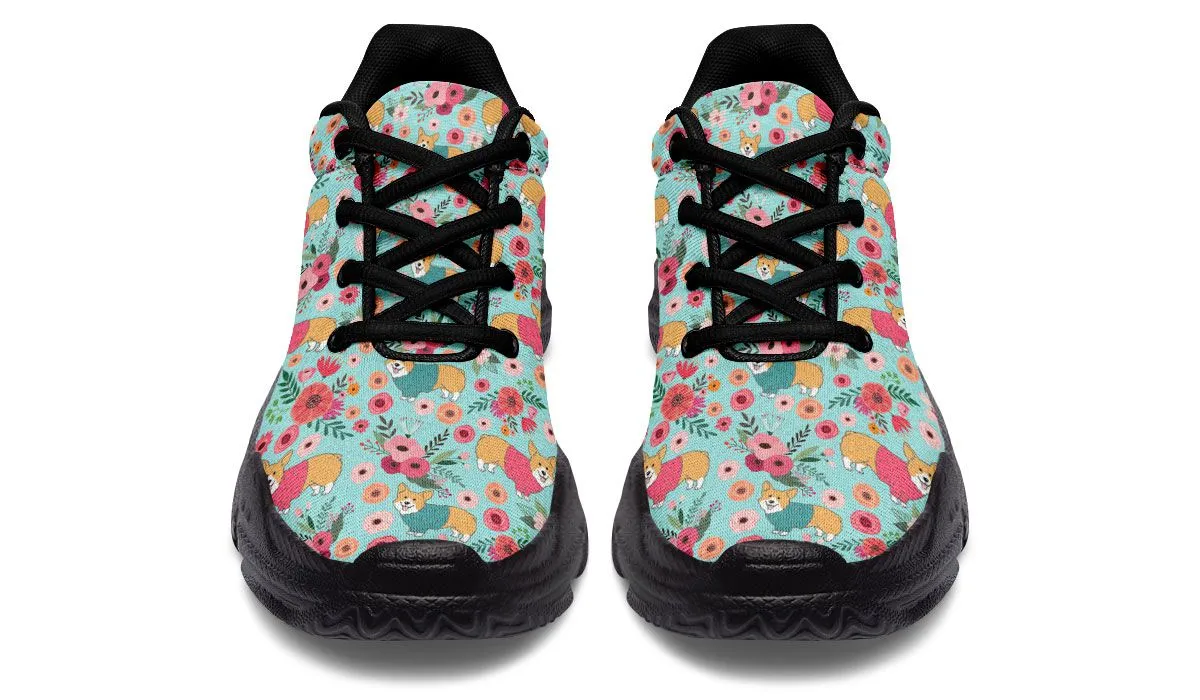 Corgi Flower Chunky Sneakers
