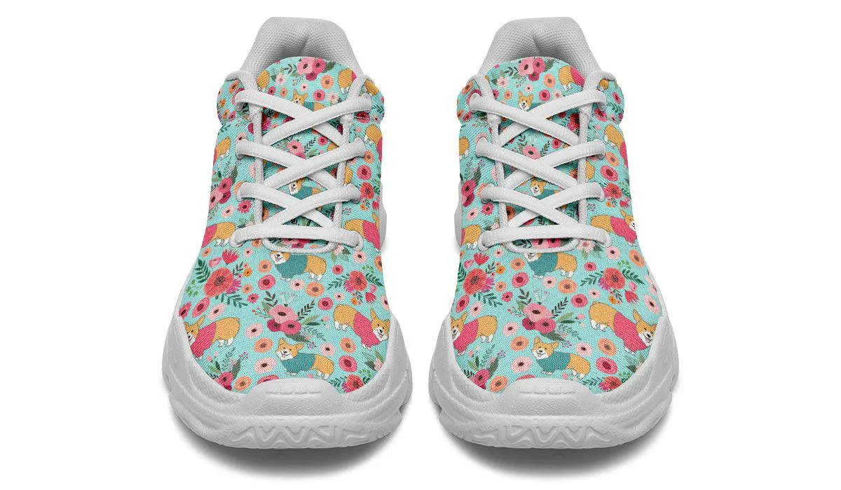 Corgi Flower Chunky Sneakers