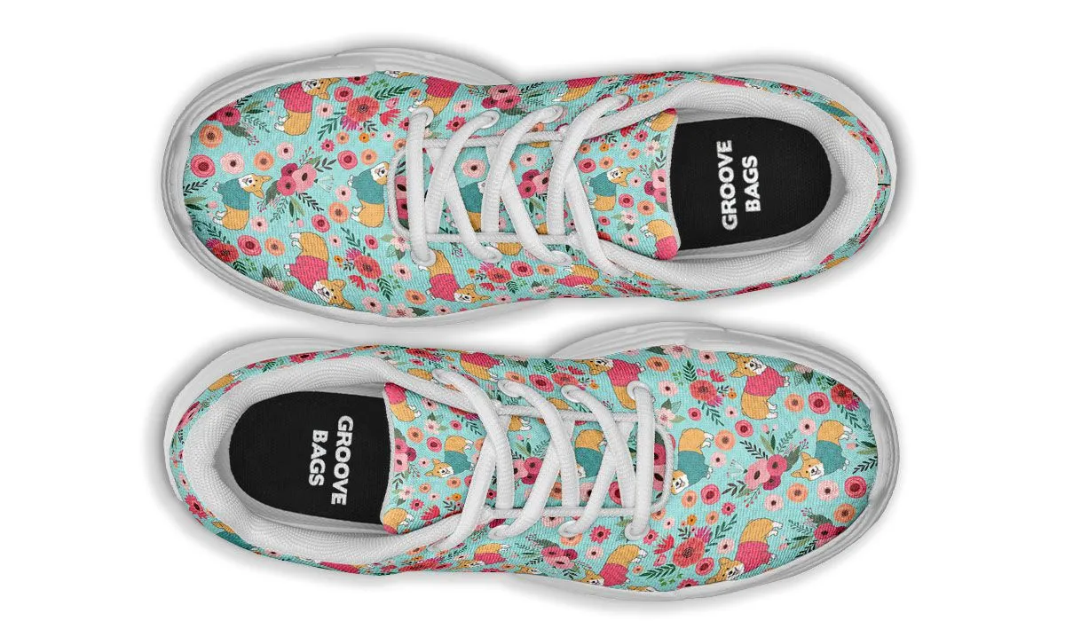 Corgi Flower Chunky Sneakers