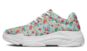 Corgi Flower Chunky Sneakers