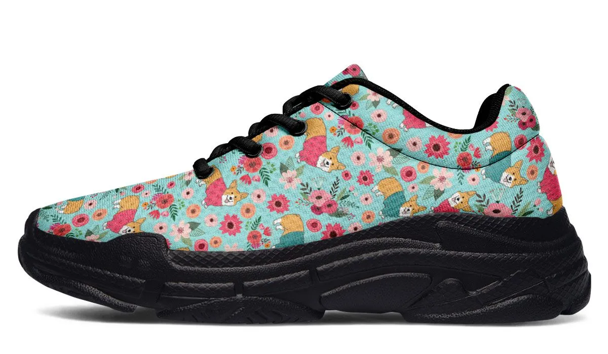 Corgi Flower Chunky Sneakers