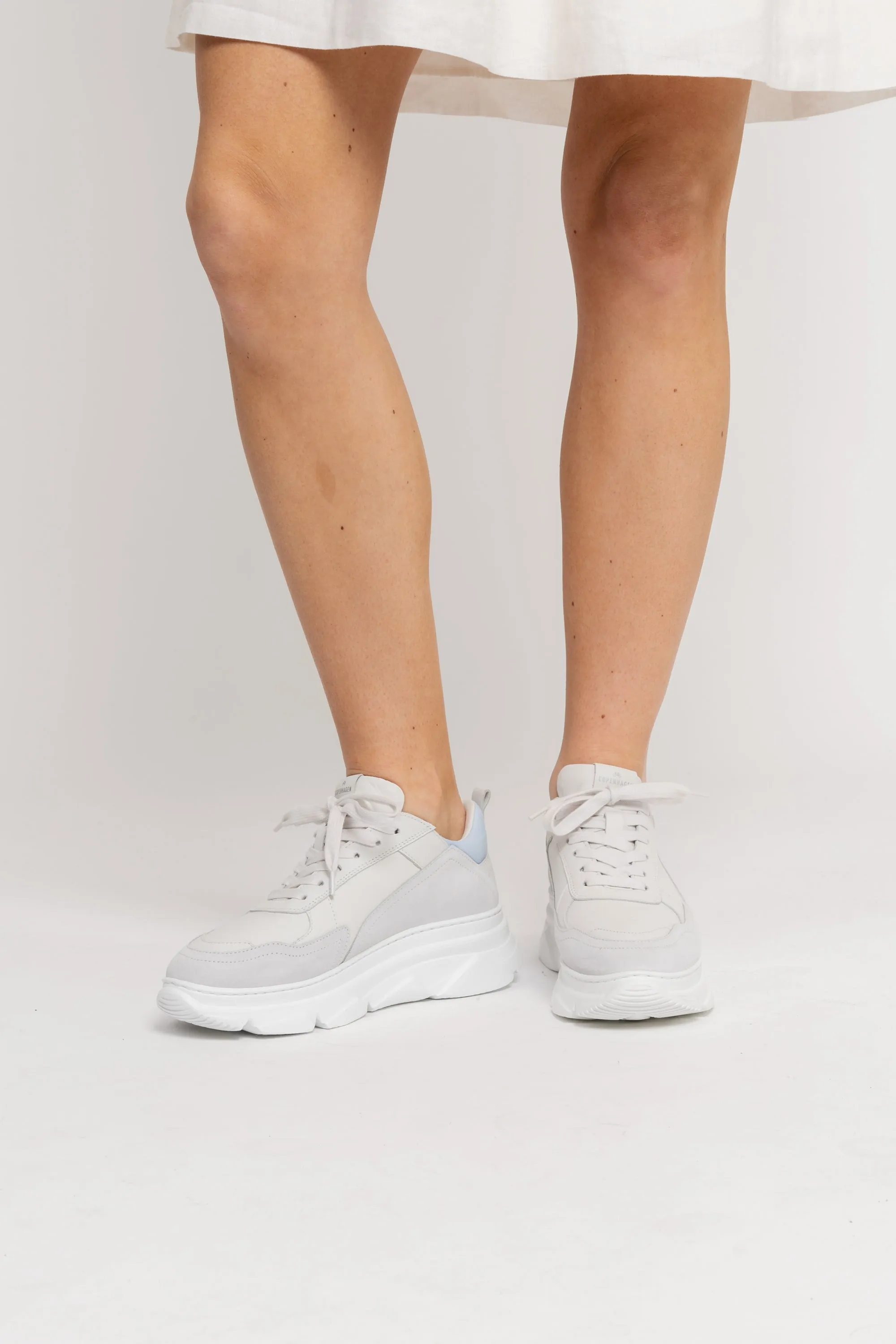 CPH40 Leather Mix - Off White/Light Blue