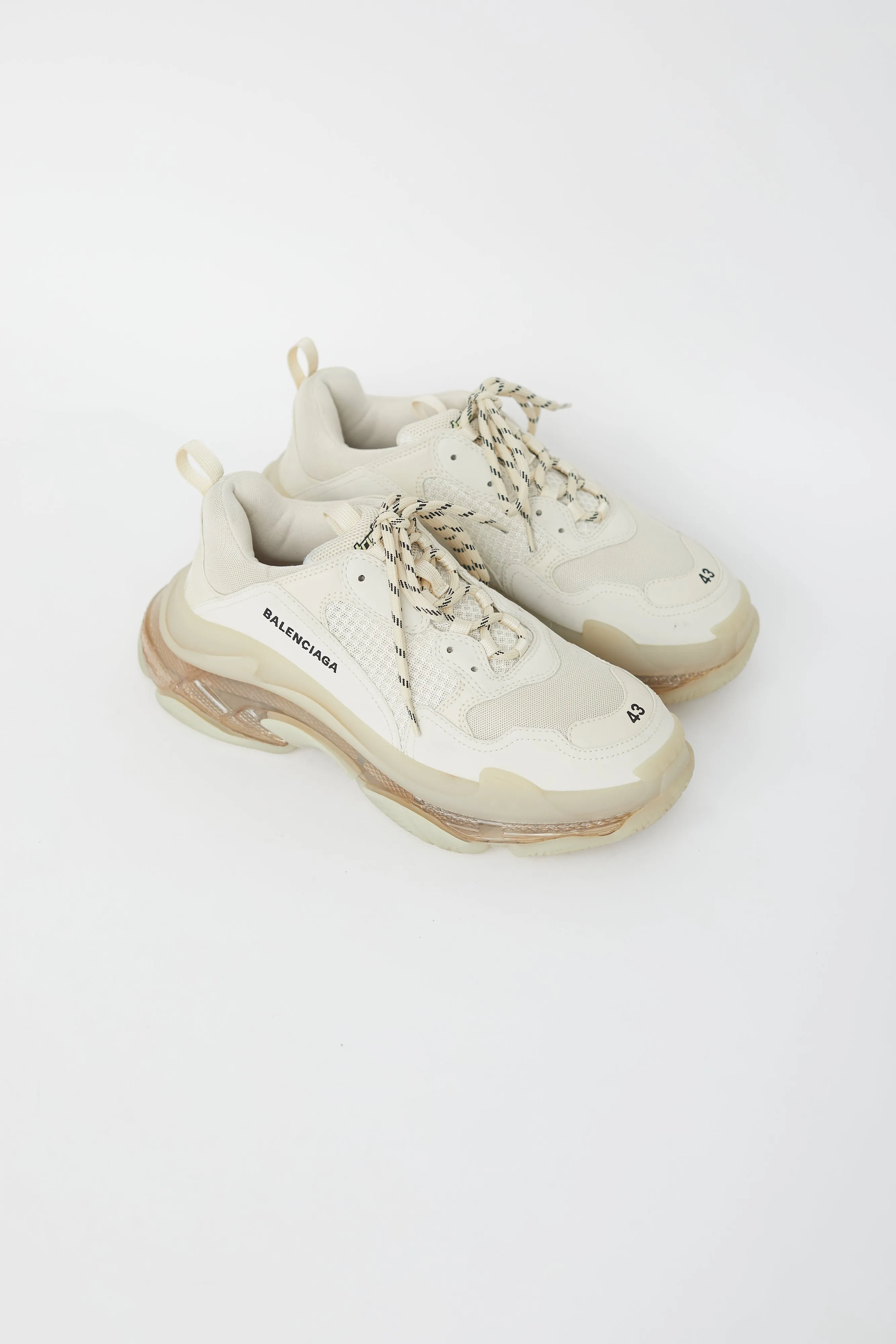 Cream & Beige Triple S  Sneaker