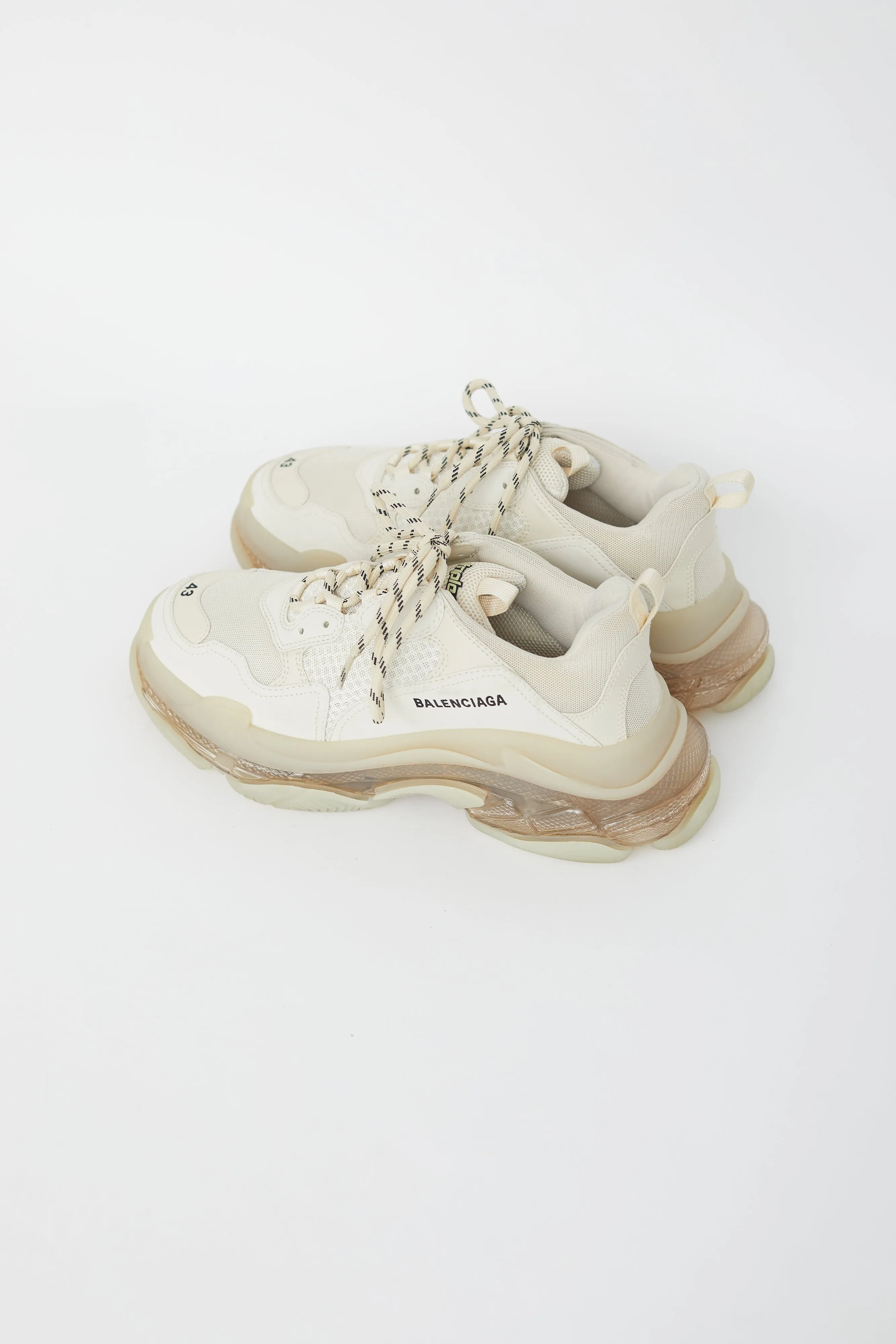 Cream & Beige Triple S  Sneaker