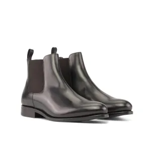 DapperFam Monza in Black Men's Italian Leather Chelsea Boot