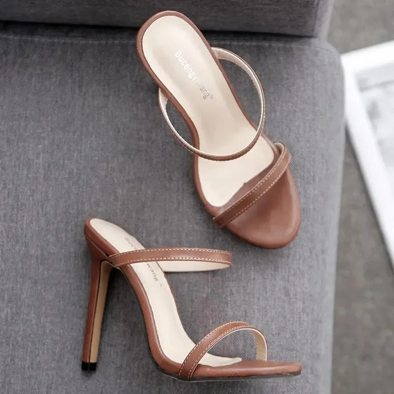 Double Strap Stiletto High Heels