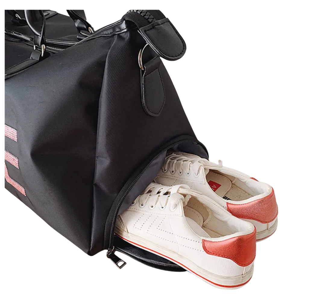 Duffle Bag - With Shoe Storage - Pink 'Love'