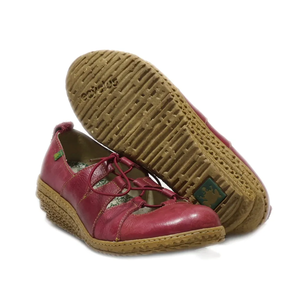 El Naturalista Wedge Shoes Recycled Materials Red Colour For Women