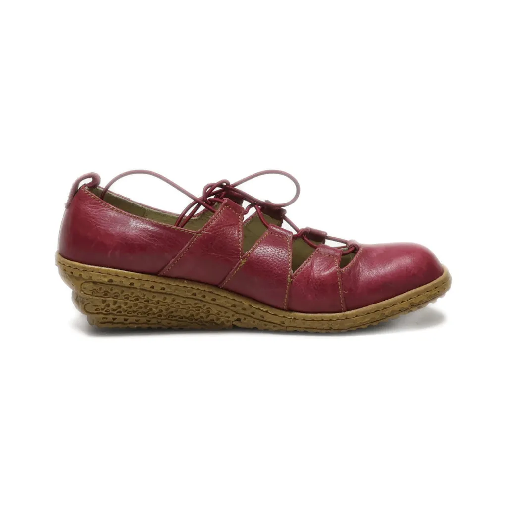 El Naturalista Wedge Shoes Recycled Materials Red Colour For Women