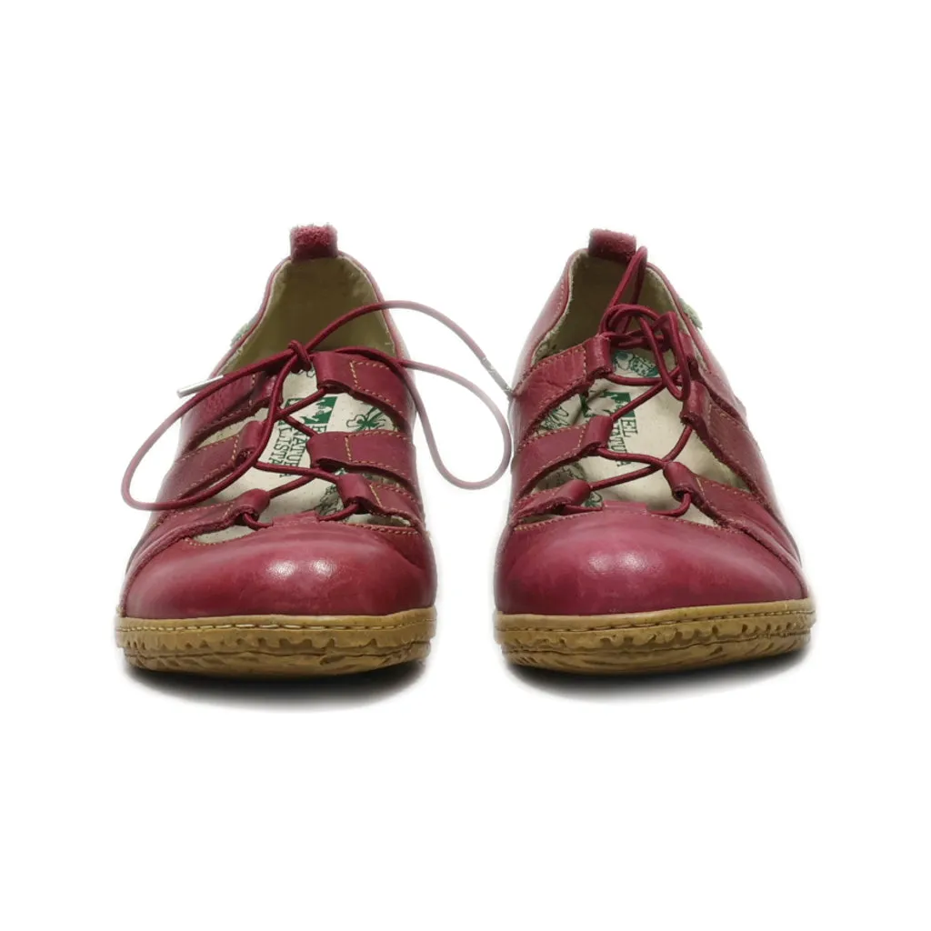 El Naturalista Wedge Shoes Recycled Materials Red Colour For Women
