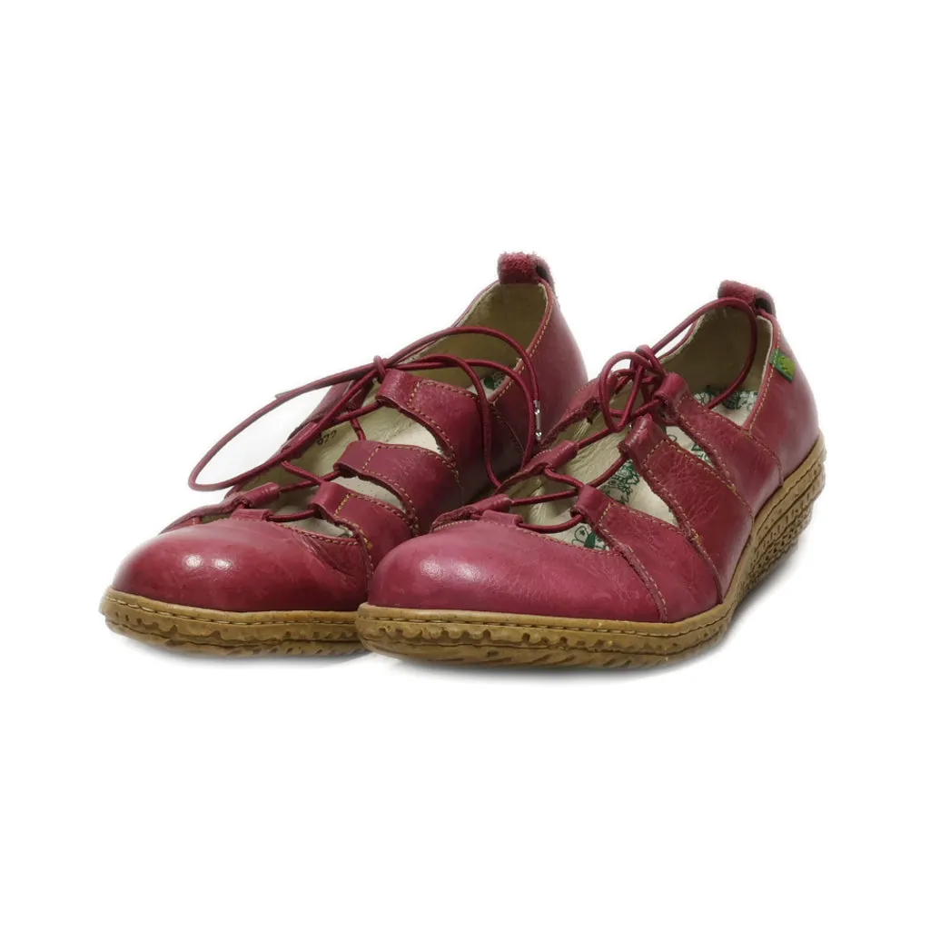 El Naturalista Wedge Shoes Recycled Materials Red Colour For Women