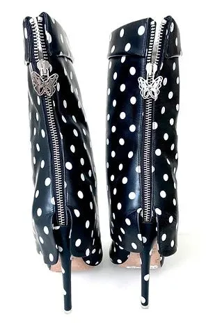 EMANUEL UNGARO POLKA DOT BOOTIES