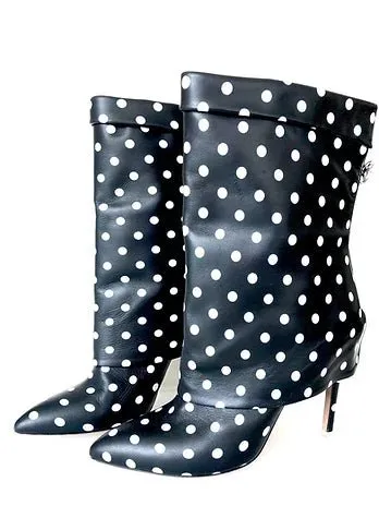 EMANUEL UNGARO POLKA DOT BOOTIES