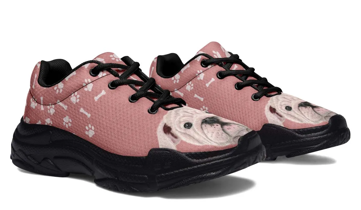 English Bulldog Puppy Chunky Sneakers