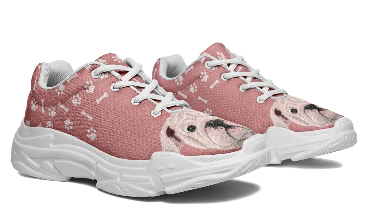 English Bulldog Puppy Chunky Sneakers