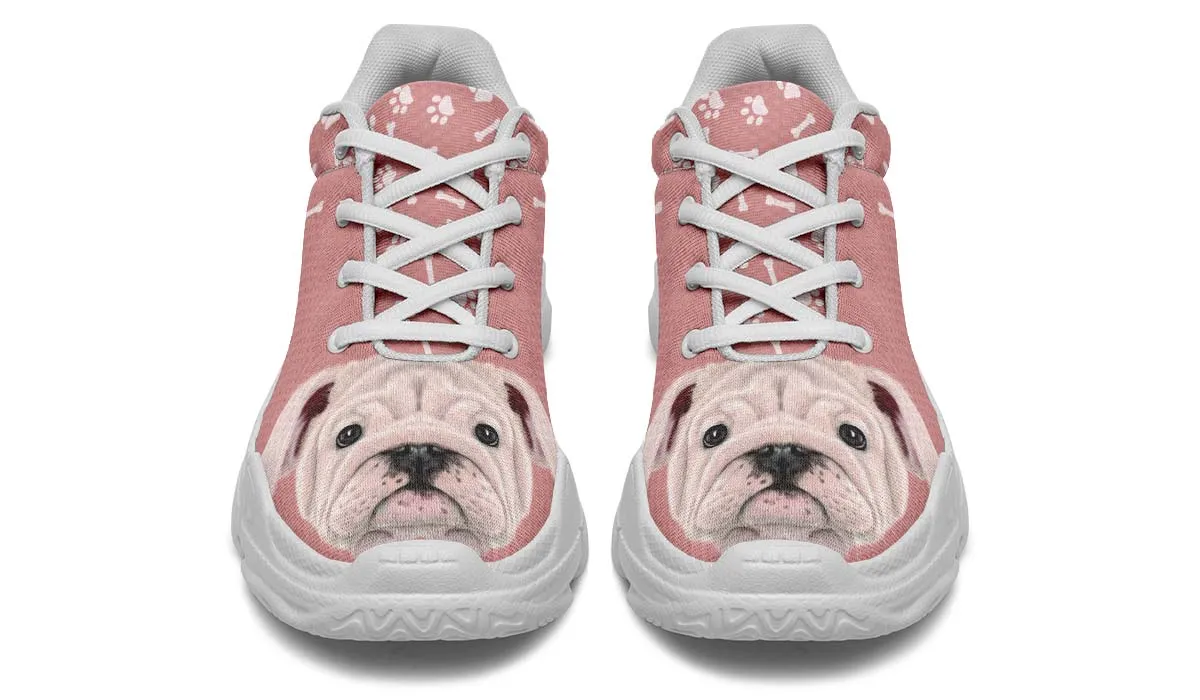 English Bulldog Puppy Chunky Sneakers