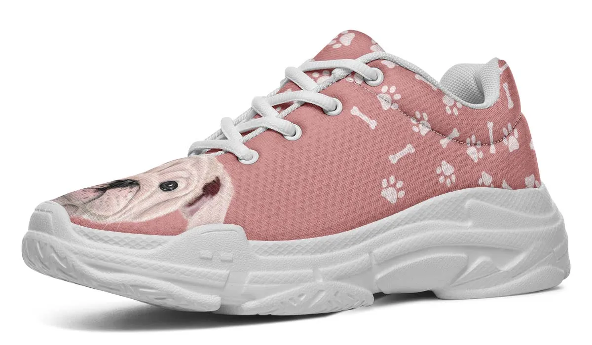 English Bulldog Puppy Chunky Sneakers