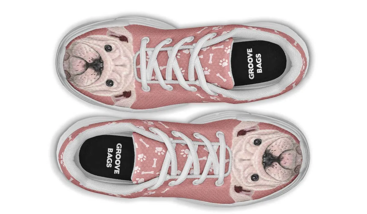 English Bulldog Puppy Chunky Sneakers