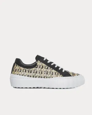 FF Woven Natural / Black Low Top Sneakers