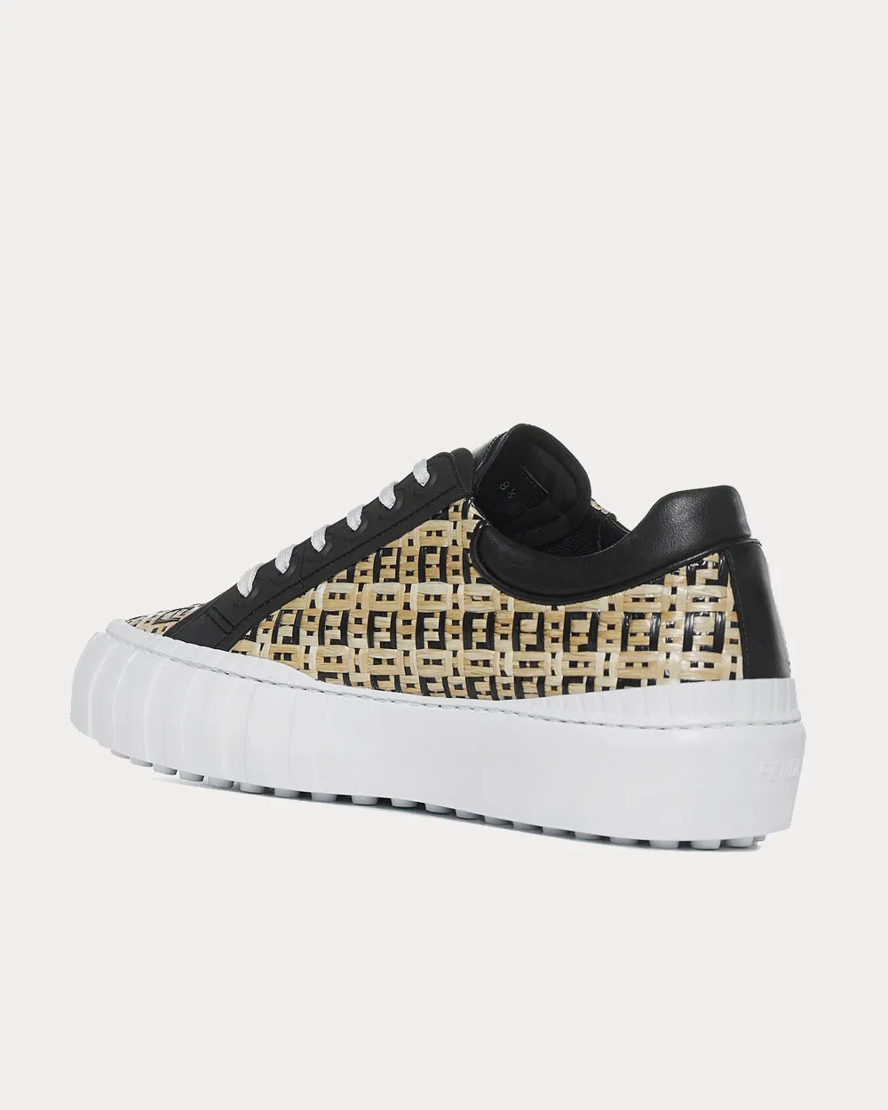 FF Woven Natural / Black Low Top Sneakers