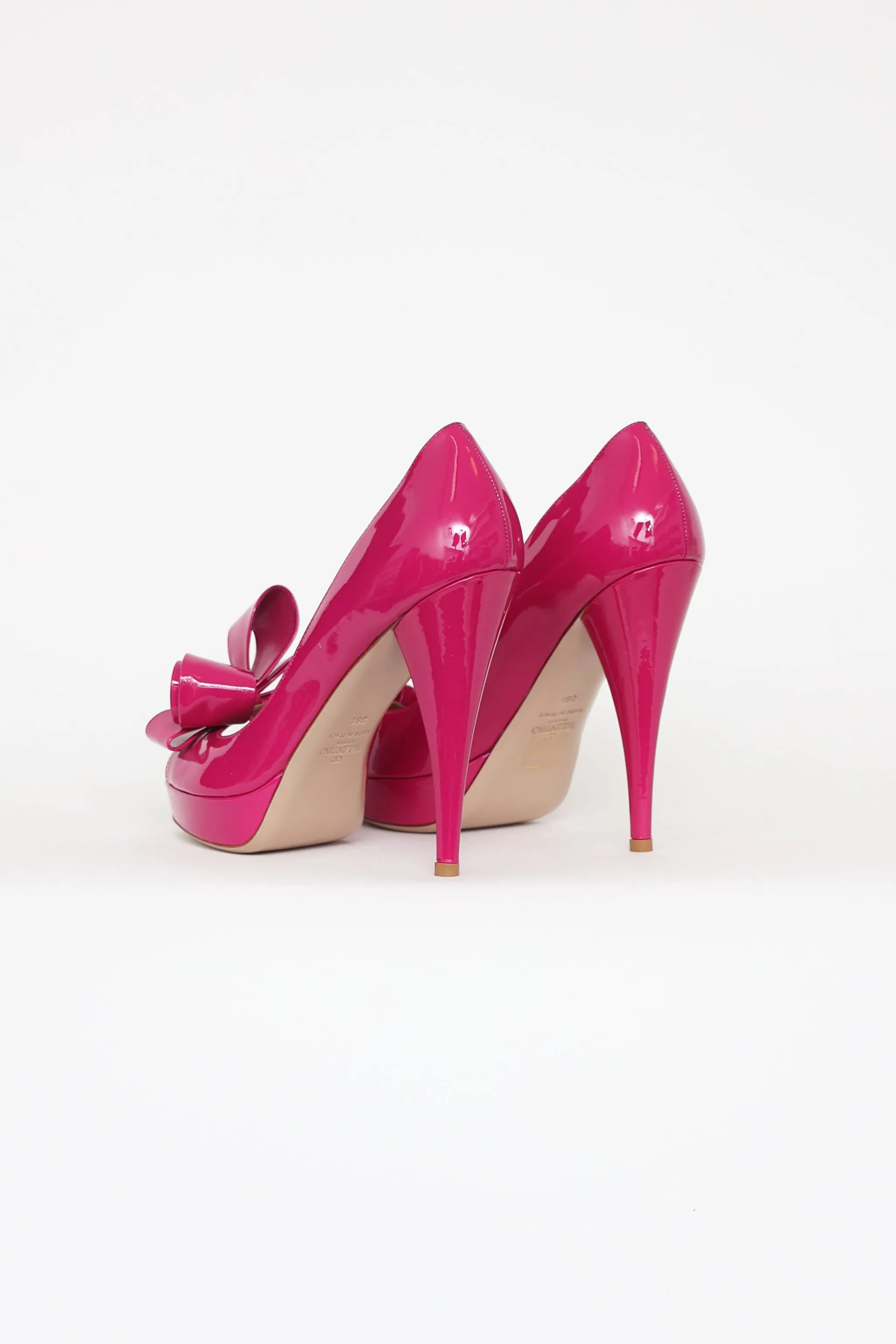 Fuchsia Patent Leather Heels