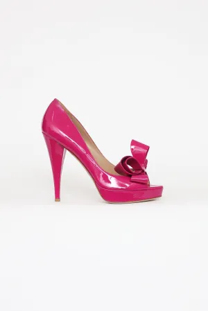 Fuchsia Patent Leather Heels