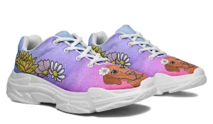 Fun Floral Vizsla Chunky Sneakers