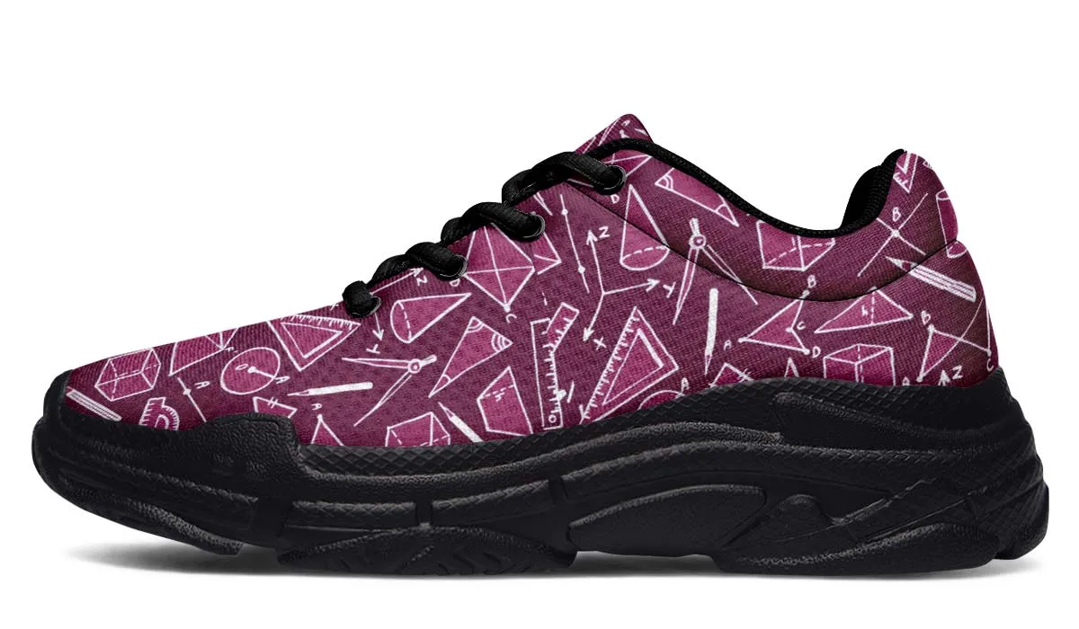 Geometry Pattern Chunky Sneakers