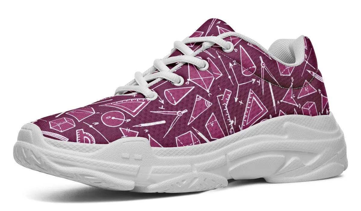 Geometry Pattern Chunky Sneakers