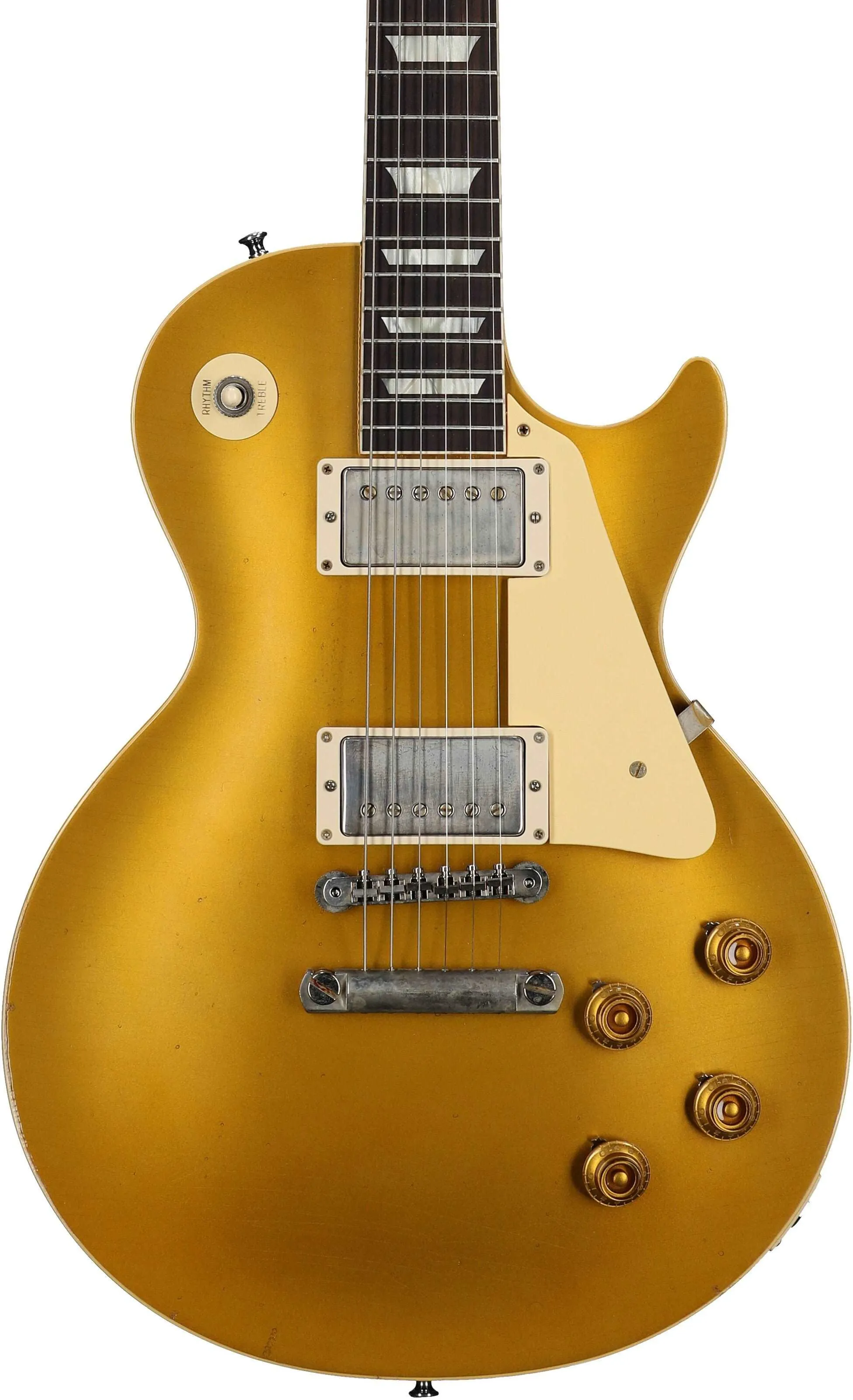 Gibson 1957 Les Paul Goldtop Darkback Reissue Light Aged Electric Guitar, Double Gold (LPR57LADBDGNH1)
