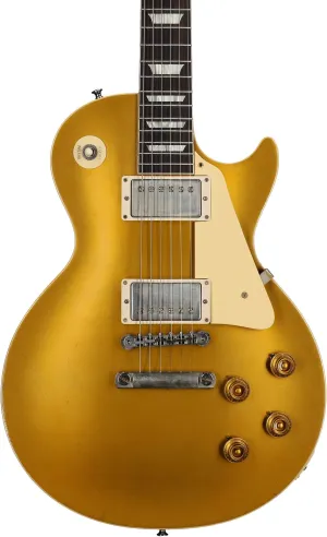 Gibson 1957 Les Paul Goldtop Darkback Reissue Light Aged Electric Guitar, Double Gold (LPR57LADBDGNH1)
