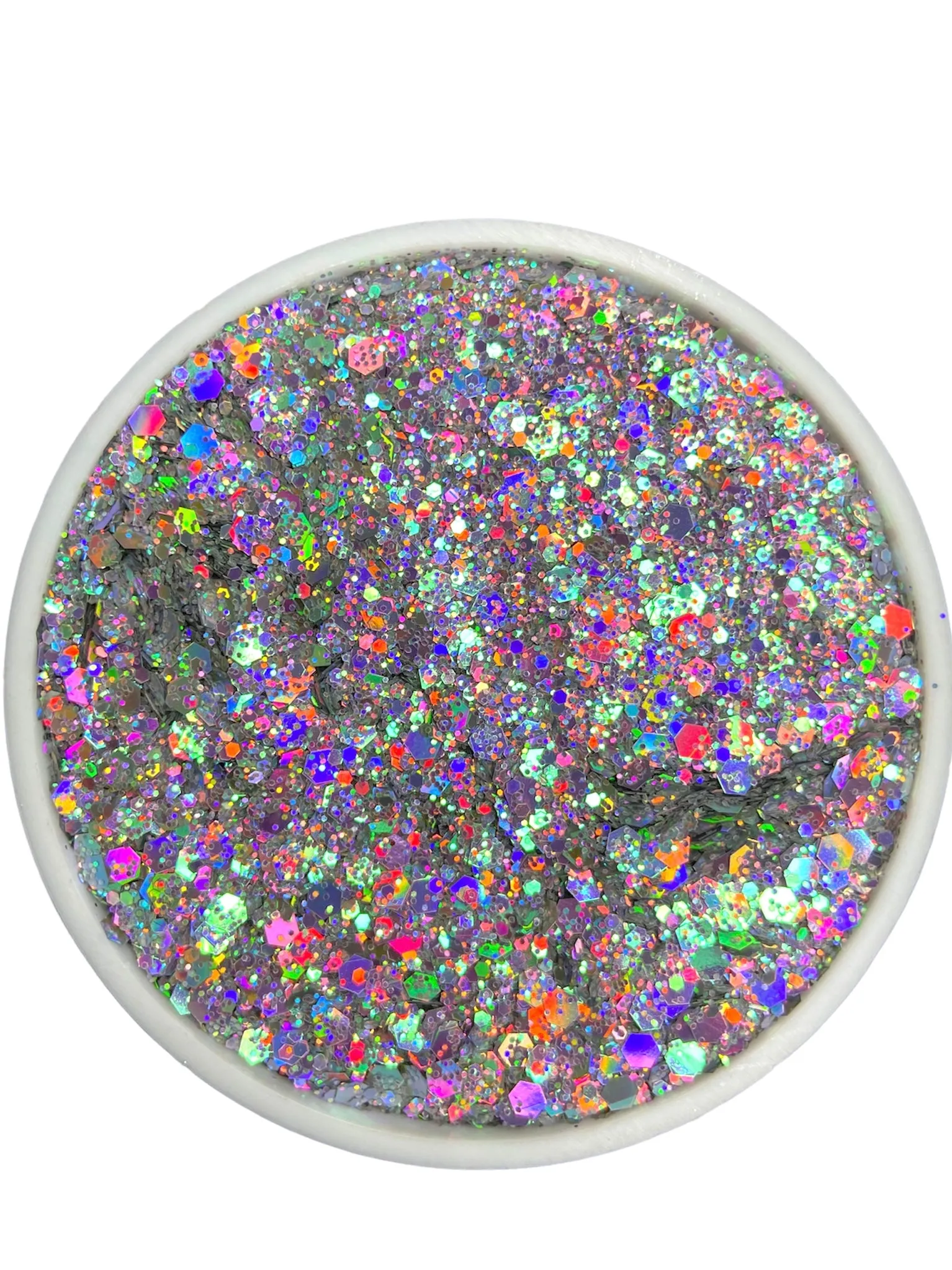 Glamorous silver holographic Chunky Mix