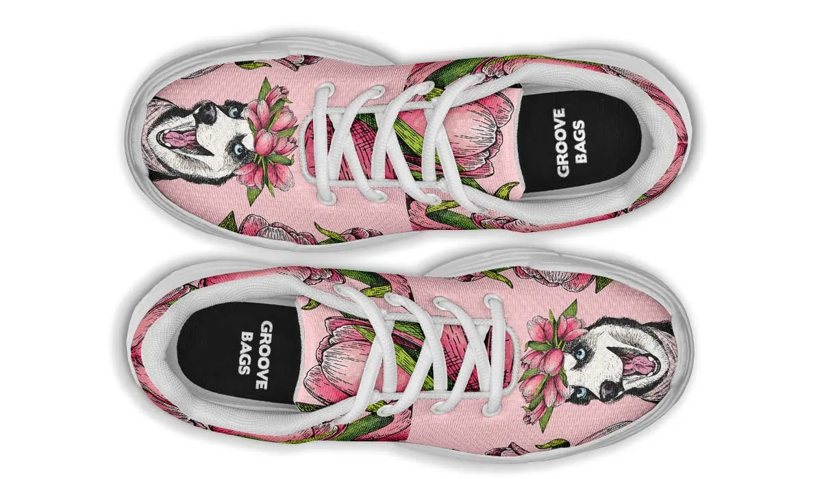 Goofy Siberian Husky Chunky Sneakers