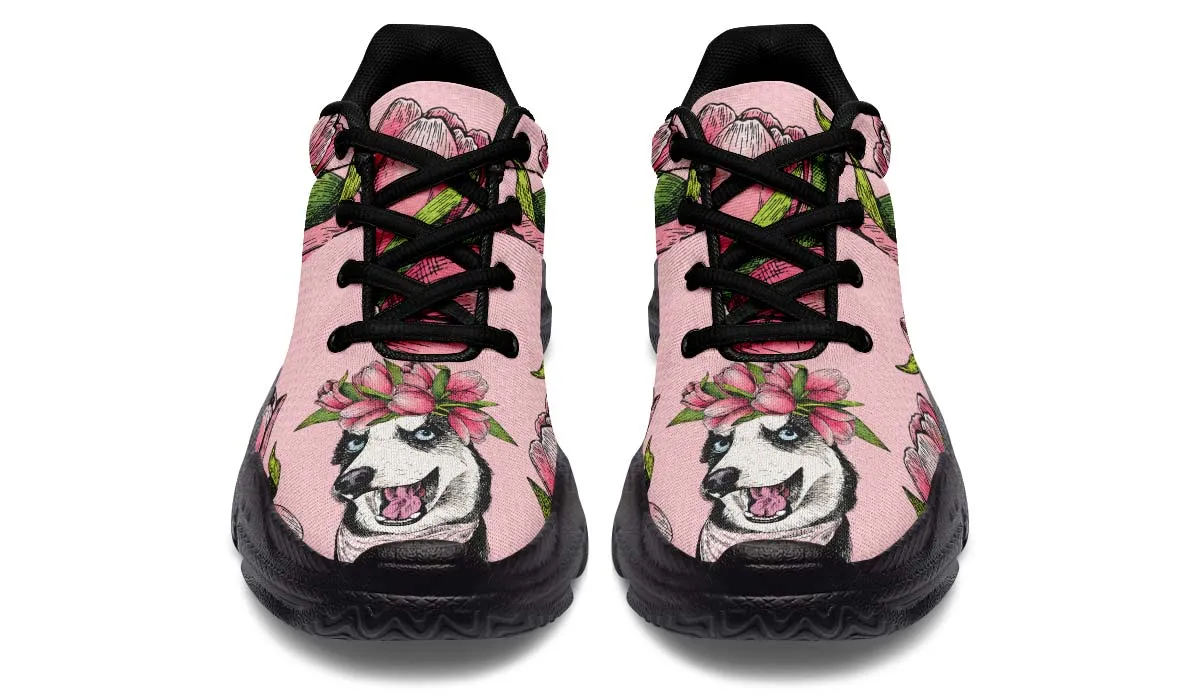 Goofy Siberian Husky Chunky Sneakers