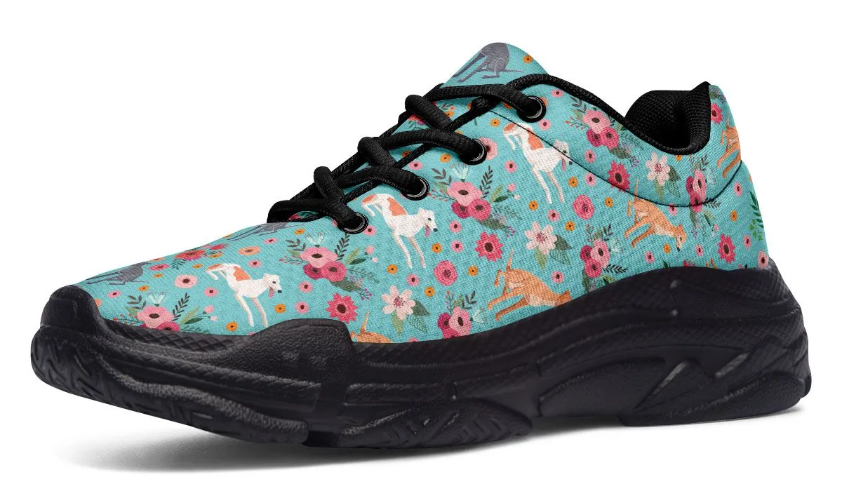 Greyhound Flower Chunky Sneakers