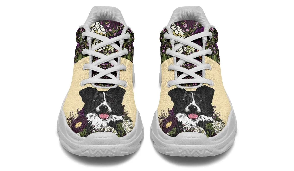 Illustrated Border Collie Chunky Sneakers