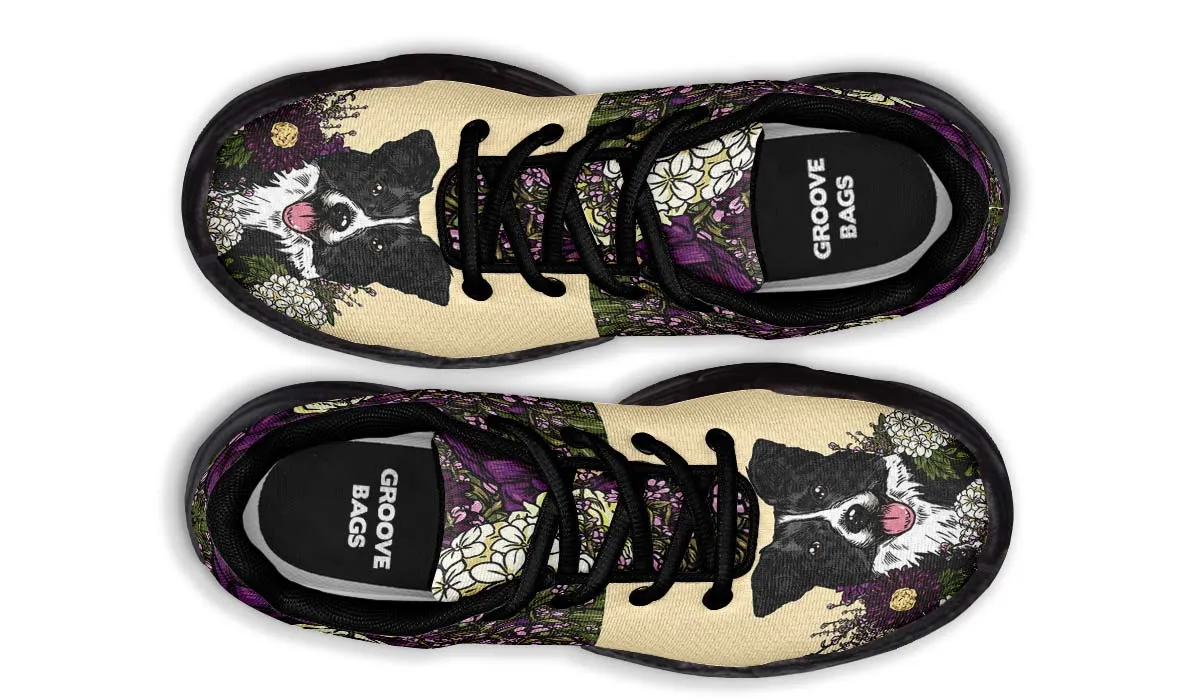 Illustrated Border Collie Chunky Sneakers