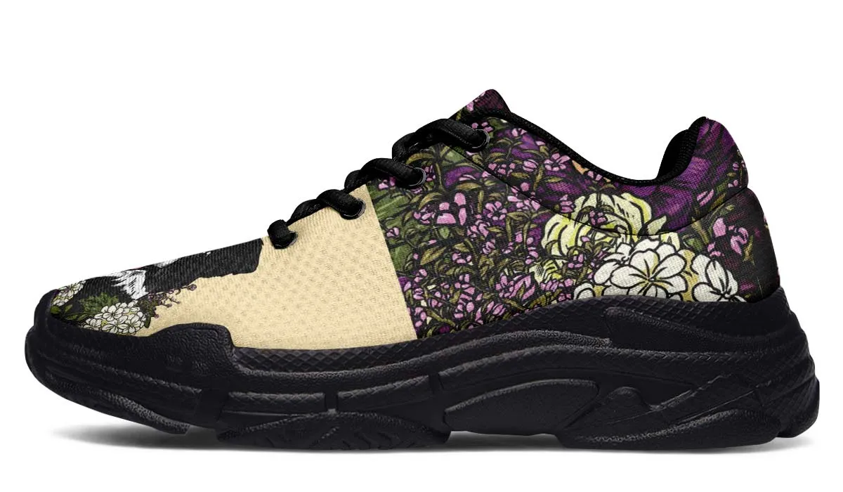 Illustrated Border Collie Chunky Sneakers