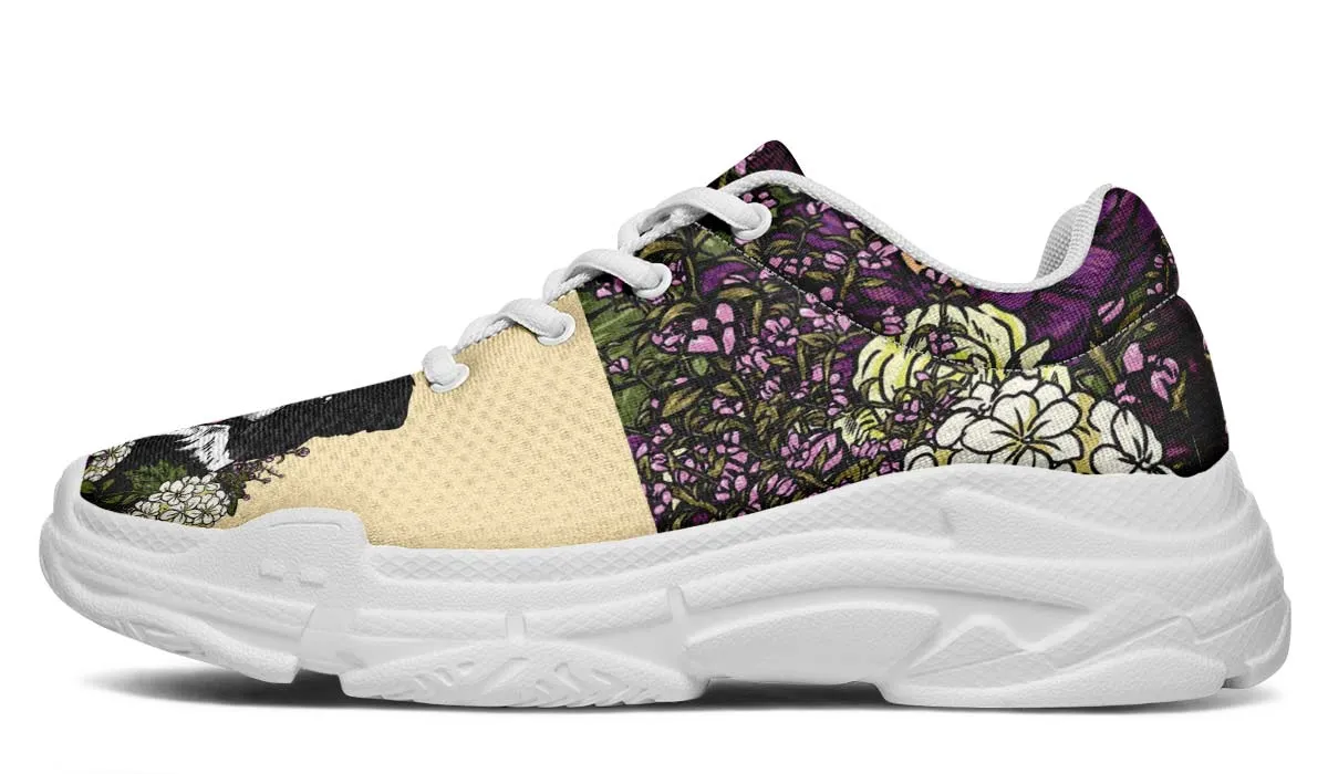 Illustrated Border Collie Chunky Sneakers