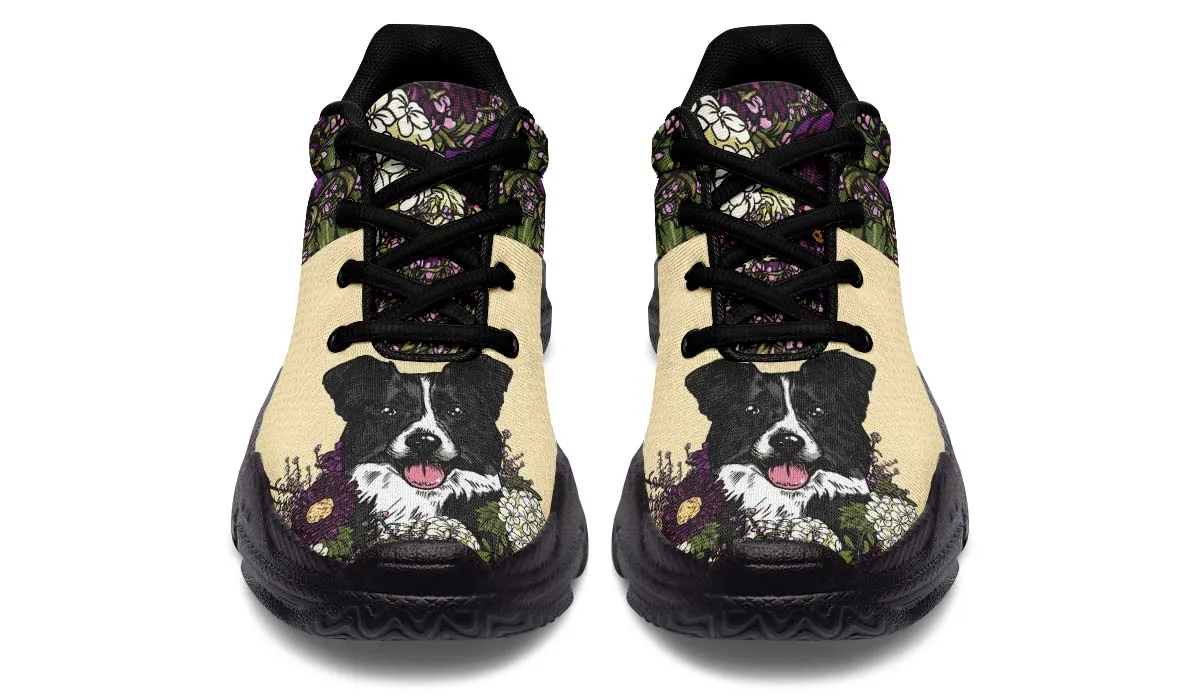 Illustrated Border Collie Chunky Sneakers