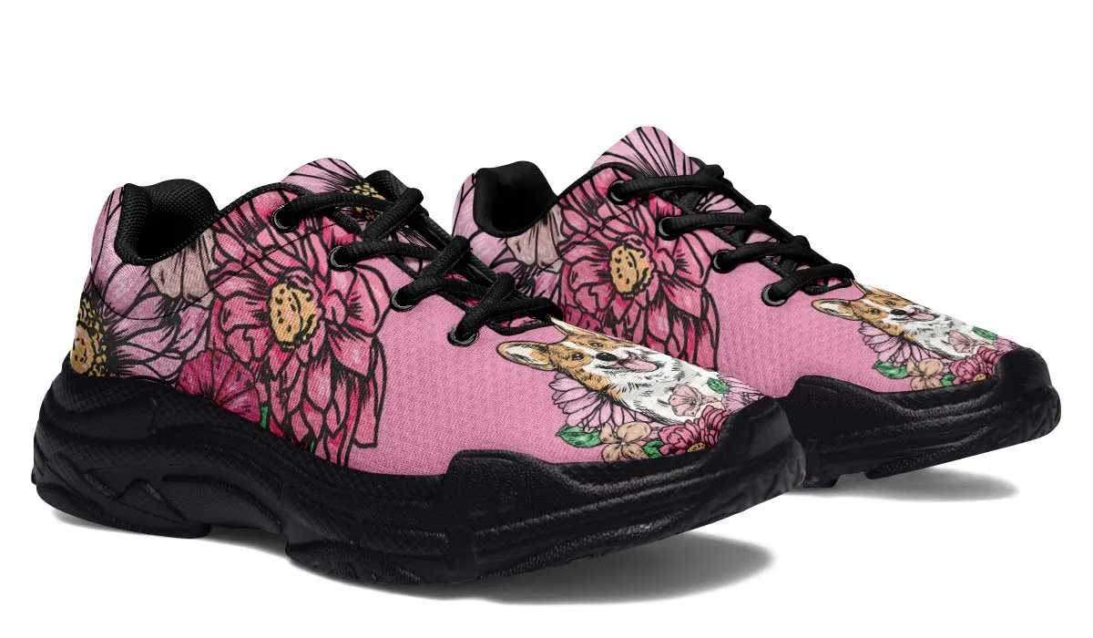 Illustrated Corgi Chunky Sneakers