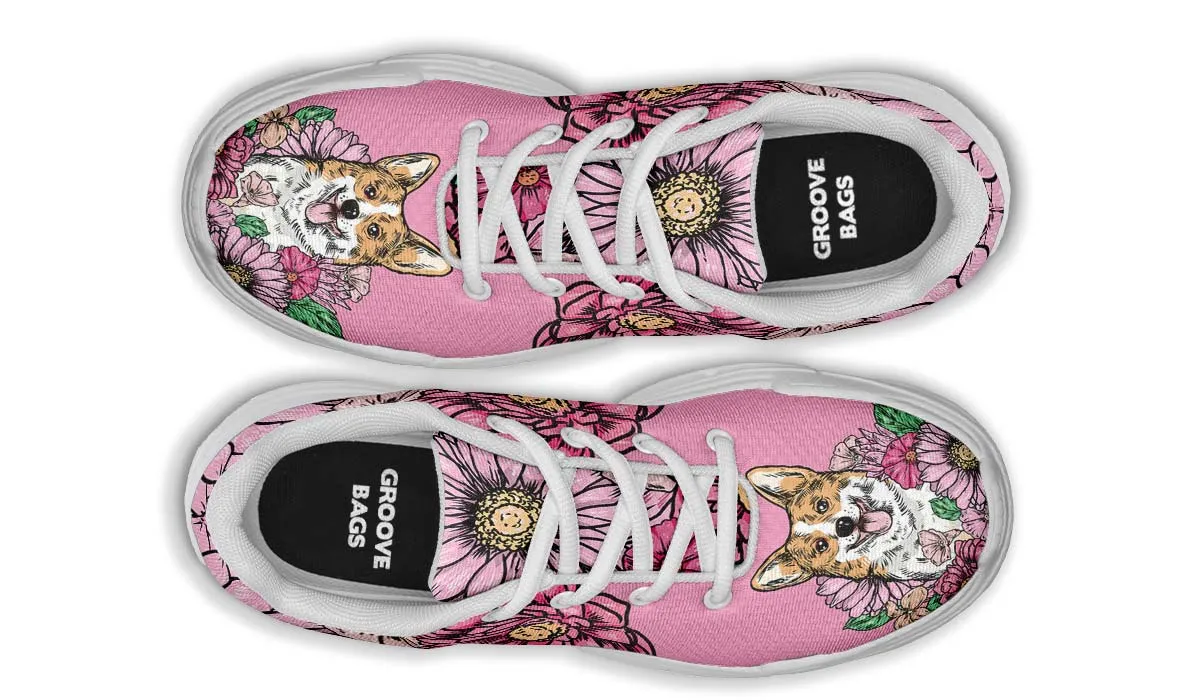 Illustrated Corgi Chunky Sneakers