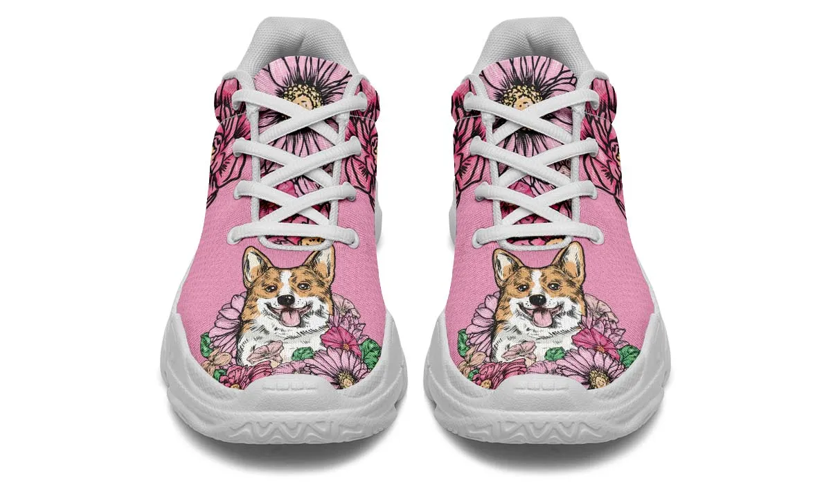 Illustrated Corgi Chunky Sneakers