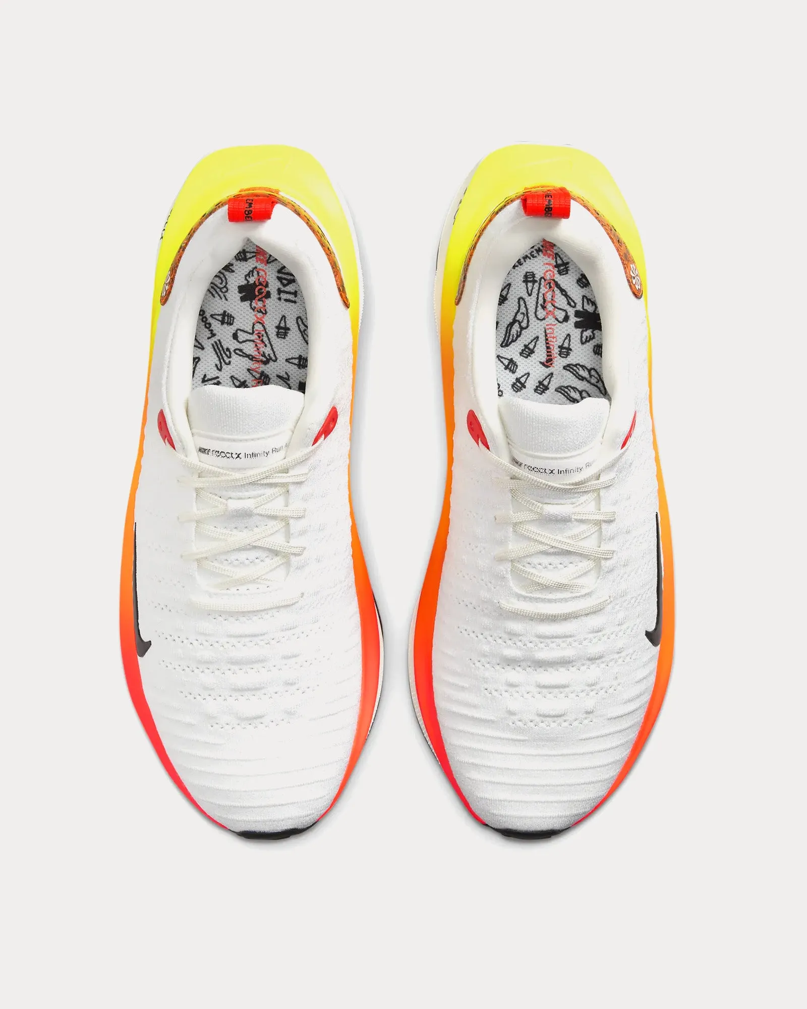 InfinityRN 4 White / Bright Crimson / Total Orange / Black Running Shoes