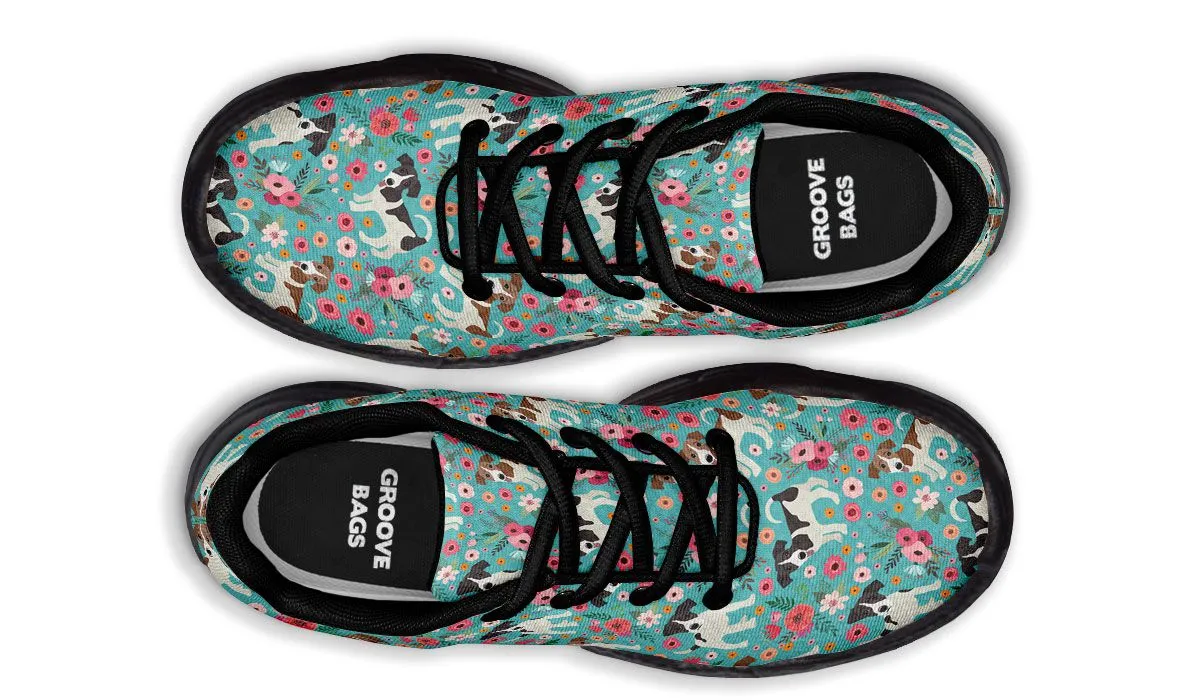 Jack Russell Flower Chunky Sneakers
