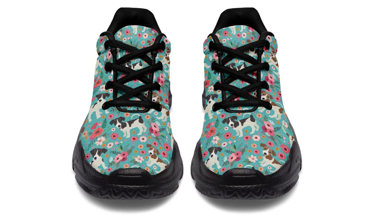 Jack Russell Flower Chunky Sneakers