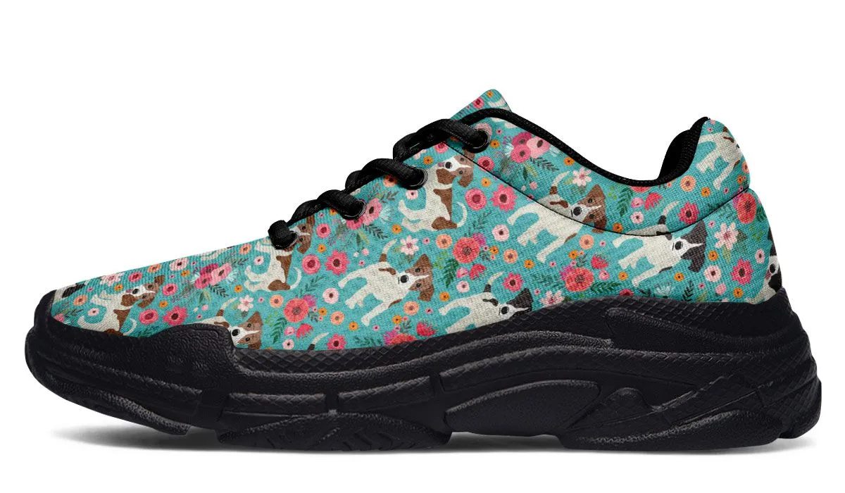 Jack Russell Flower Chunky Sneakers