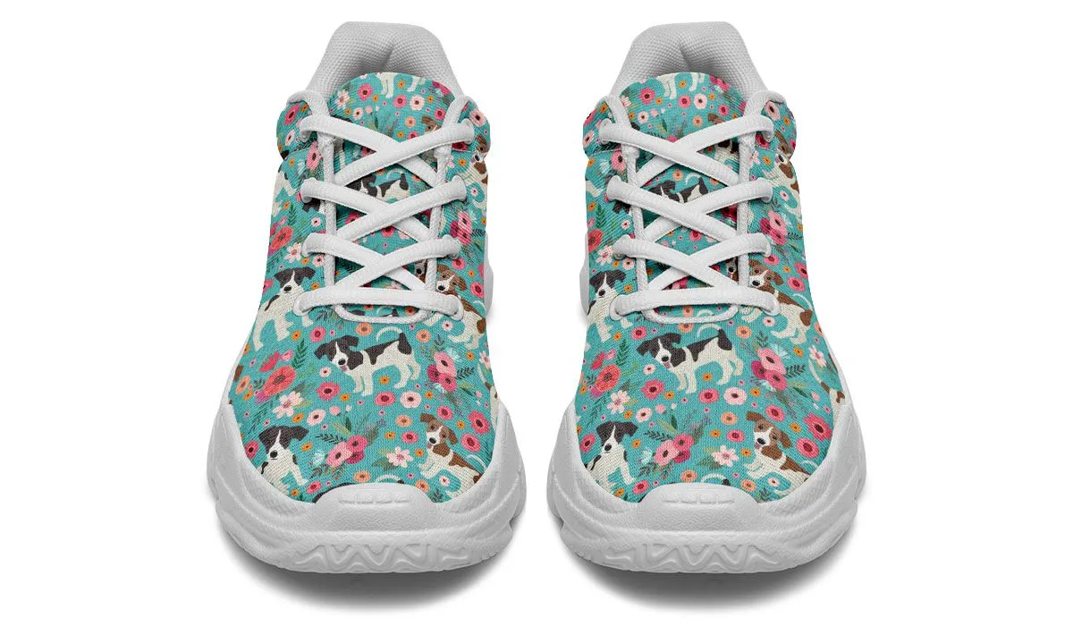Jack Russell Flower Chunky Sneakers